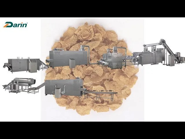 Cereal Corn Flakes Extruding Line Working Video
