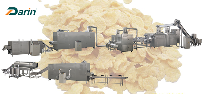 Breakfast Cereal Corn Flakes Extruder Production Line